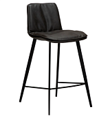 300650120 bāra krēsls Fierce pelēka eko āda/melnas kājas H:93cm Dan-Form