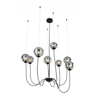 AZ2639 Conflux 8 pendant melns D700-1400mm maxH1300mm 8x33W G9 AZZARDO