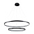 PL210503-800+1200-BK CARLO lustra melna LED 65W 4000K 3900lm ZUMA