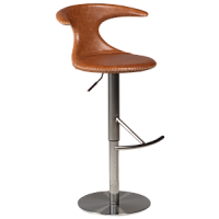 100801586 bāra krēsls Flair brūna āda/metāla kāja Dan-Form