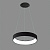 C345020N Dilga griestu lampa melna, D600mm, LED 1x48W 3200K 3730lm