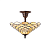 64300 griestu lampa Pearl Tiffany stikls 3x60W E27 Interiors 1900
