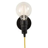 79382 sienas lampa Studio melna/dzeltens vads 40W E27 Endon