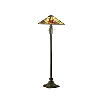 64227 stāvlampa Lelani Tiffany stikls 2x60W E27 Interiors 1900