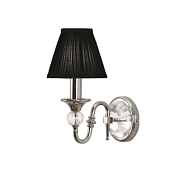 63597 sienas lampa Polina ņikelis/melns kupols 1x40W E14 INTERIORS1900