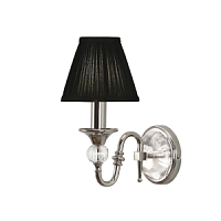 63597 sienas lampa Polina ņikelis/melns kupols 1x40W E14 INTERIORS1900