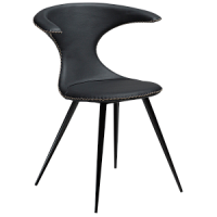 100222350 krēsls Flair melna āda/melnas kājas Dan-Form
