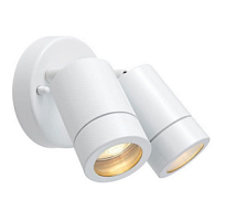 75444 āra gaismeklis Palin balts 2x7W LED GU10 IP44 Saxby
