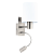 96477 PASTERI Sienas lampa satīns niķelis/balts plafons 1X40W E27 un  1x3.5W LED EGLO