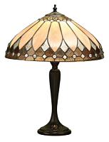 63982 galda lampa Brooklyn Tiffany stikls 1x60W E27 Interiors 1900