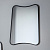 5055999207393 spogulis Kurva Rectangle melns W610 x H810mm GL