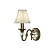 63598 sienas lampa Polina vec.misiņš/bēšs kupols 1x40W E14 INTERIORS1900