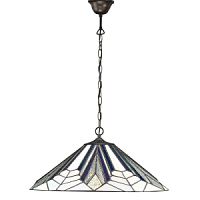 63938 griestu lampa Astoria Tiffany stikls 1x60W E27 Interiors 1900