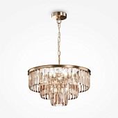 MOD085PL-07G griestu lampa Revero misiņš/dzintara kr.kristāls 7x40W E14 Maytoni