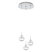 93709 MONTEFIO 1 Люстра хром/WHITE 3x5W LED 1440 lm 3000K EGLO