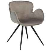 100300327 krēsls Gaia pelēks velvets/melnas kājas Dan-Form