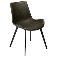 100690651 krēsls Hype zaļa eko āda/melnas kājas Dan-Form