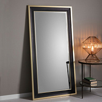 5055999228909 Edmonton spogulis melns/zelts rāmis 800x1560mm Gallery Direct LB
