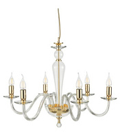 LP.PAGAN/6-ORO Lustra zelta cristala PAGANINI D70 6x40W E14 Ondaluce