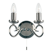 180-2AS sienas lampa Trafford sudrabs 2 x 60W E14 Endon