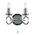 180-2AS sienas lampa Trafford sudrabs 2 x 60W E14 Endon