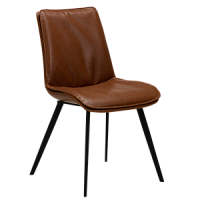 100650100 krēsls Fierce brūna eko āda/melnas kājas Dan-Form