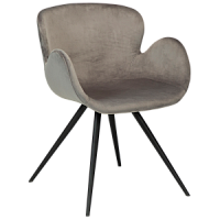 100300327 krēsls Gaia pelēks velvets/melnas kājas Dan-Form