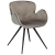 100300327 krēsls Gaia pelēks velvets/melnas kājas Dan-Form