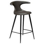 200801592 bāra krēsls Flair pelēka eko āda/melnas kājas H:90cm Dan-Form