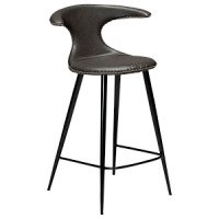 200801592 bāra krēsls Flair pelēka eko āda/melnas kājas H:90cm Dan-Form