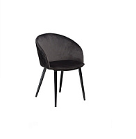 100800600 krēsls Dual melns velvets/melnas kājas DAN FORM