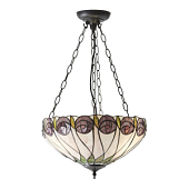 64175 griestu lampa Hutchinson Tiffany stikls 3x60W E27 Interiors 1900