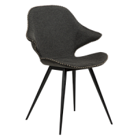 100375325 krēsls Karma melns audums/melnas kājas Dan-Form