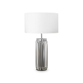 MOD304TL-01GR galda lampa Muse hroms/stikls/balts kupols 1x60W E27 Maytoni