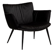 700675100 atpūtas krēsls Join melns velvets/melnas kājas Dan-Form