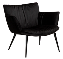 700675100 atpūtas krēsls Join melns velvets/melnas kājas Dan-Form