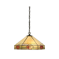 64285 griestu lampa Nevada Tiffany stikls 1x60W E27 Interiors 1900