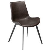 100690652 krēsls Hype pelēka eko āda/melnas kājas Dan-Form