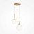 MOD321PL-03G1 griestu lampa Basic Form zelta/balti kupoli 3x40W E14 Maytoni