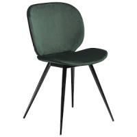 100800250 krēsls Cloud smaragdzaļš velvets/melnas kājas Dan-Form