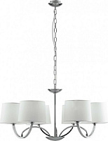 I-ASTORIA-6  Lustra Astoria hroms/auduma kupols 6x40W E27  D840mm H470-1200mm Fan