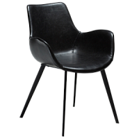 100690810 krēsls Hype melna eko āda Dan-Form