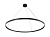 MOD058PL-L65B3K griestu lampa Rim melna LED D1200mm 2800lm 3000K Maytoni