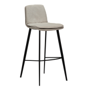 200650150 bāra krēsls Fierce bēšs audums/melnas kājas H:103cm Dan-Form