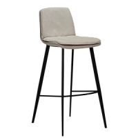 200650150 bāra krēsls Fierce bēšs audums/melnas kājas H:103cm Dan-Form