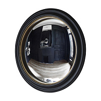 505941332948 spogulis Rockbourne Convex melns/zelts W630 x D45 x H630mm GL