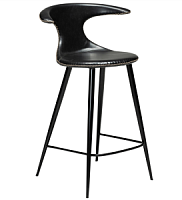 200801590 bāra krēsls Flair melna eko āda/melnas kājas H:90cm Dan-Form
