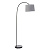 78163 stāvlampa Carlson melna/pelēks kupols 60W E27 Endon