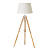 EH-TRIPOD-FLNA Stāvlampa bez kopola Tripod koks 1x60W E27