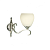 63457 sienas lampa Columbia niķelis/stikls 1x40W E14 Interiors 1900